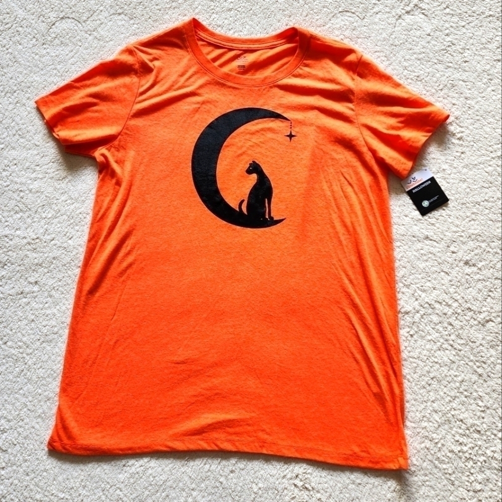 New women' Halloween hocus-pocus Thackery Binx cat on the moon print L XL XXL